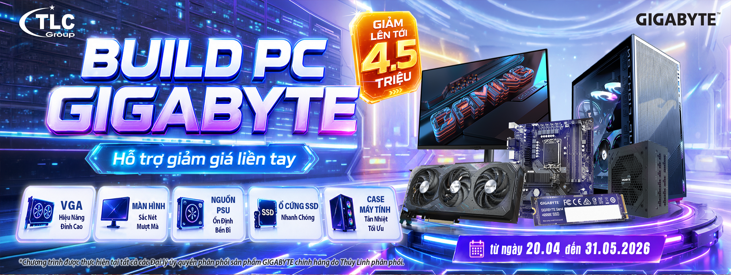 BUILD PC CHẤT – NHẬN NGAY ƯU ĐÃI LIỀN TAY CÙNG SIÊU PHẨM GIGABYTE! 