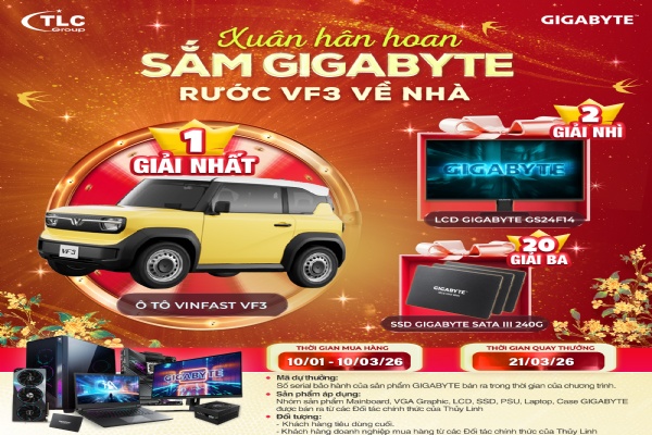 🎉 XUÂN HÂN HOAN, SẮM GIGABYTE – RƯỚC VF3 VỀ NHÀ 🚗