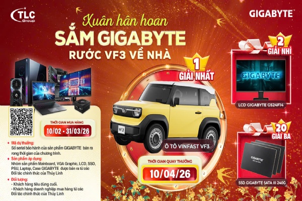 🎉 XUÂN HÂN HOAN, SẮM GIGABYTE – RƯỚC VF3 VỀ NHÀ 🚗