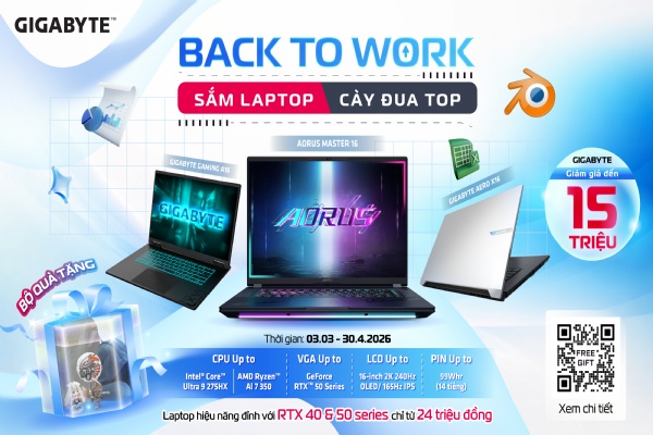 BACK TO WORK – “SẮM LAPTOP, CÀY ĐUA TOP”